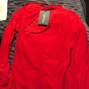 Pretty little thing midi red dress